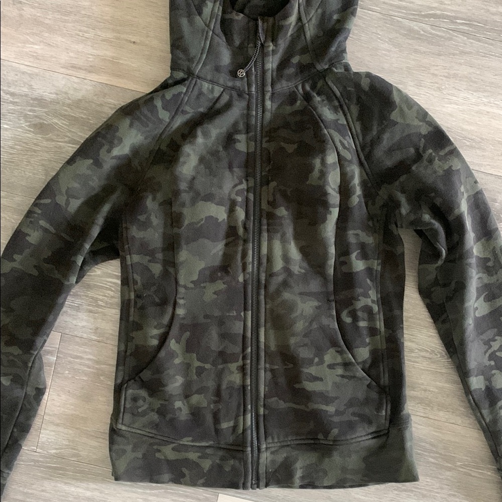lululemon athletica Green Camo Full Zip Scuba hoodie - Picture 4 of 6